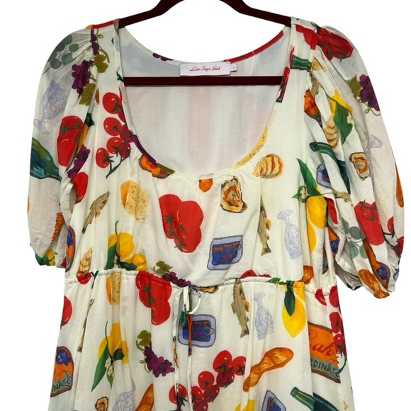 Lisa Says Gah Leila Italian Summer 100% Cotton Mini Dress Women’s Small - Picture 10 of 15